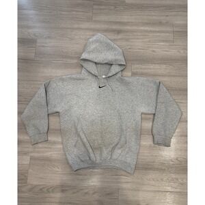 Vtg Nike Center Swoosh Hoodie Men's Size Small Grey Pullover USA Made